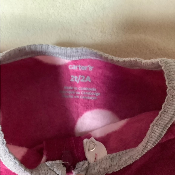 Carters Fuzzy Sleeper With Deer Image  2T - Picture 3 of 4